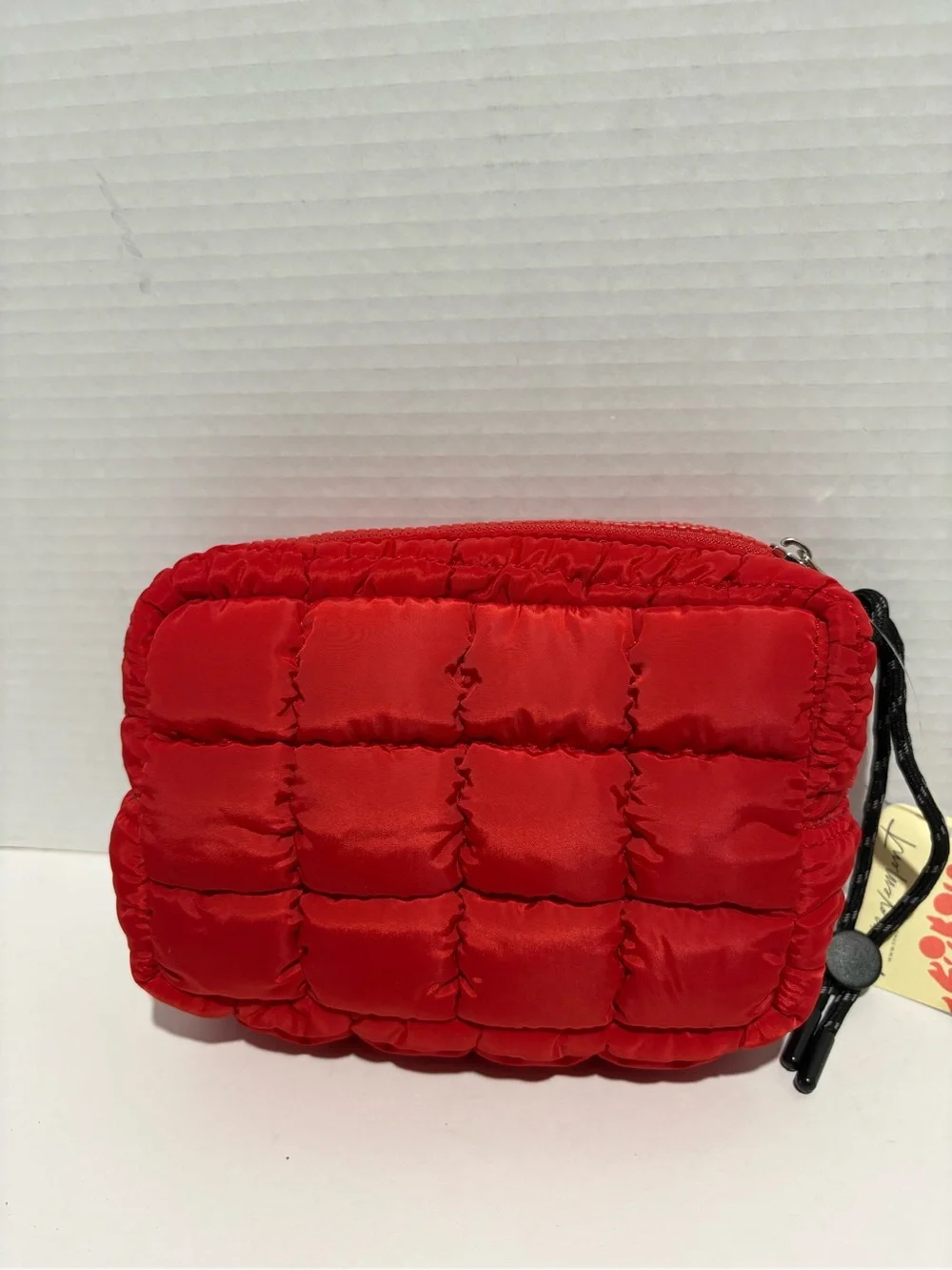 FP Movement by Free People Red Quilted Puffer Cosmetic Pouch
